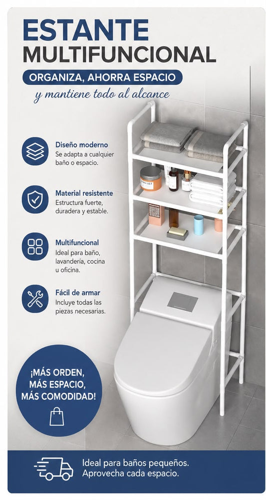 🚿✨ ¡Organiza tu Baño con Estilo! Estante Multifuncional Premium 🛁