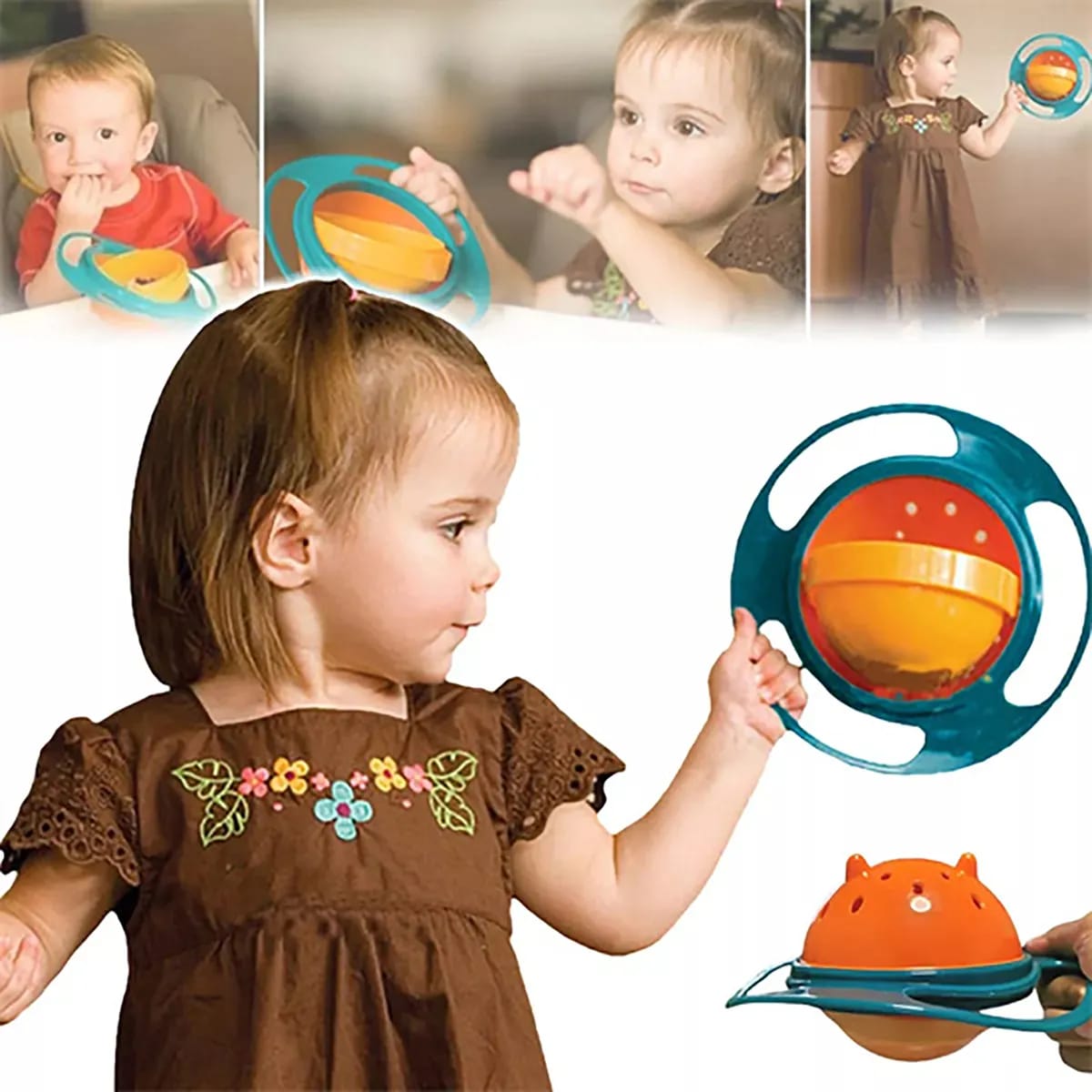 🍽️👶 PLATO GIRATORIO ANTIDERRAMES PARA BEBÉ