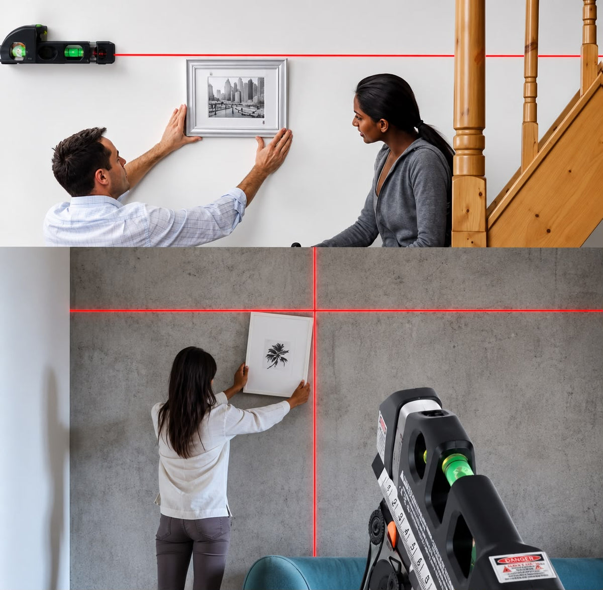 NIVEL LÁSER MULTIUSOS 3 EN 1 CON CINTA MÉTRICA