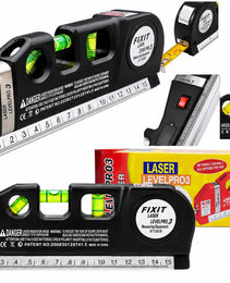 NIVEL LÁSER MULTIUSOS 3 EN 1 CON CINTA MÉTRICA