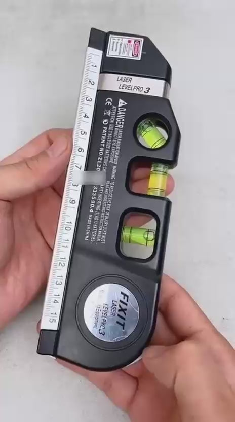 NIVEL LÁSER MULTIUSOS 3 EN 1 CON CINTA MÉTRICA