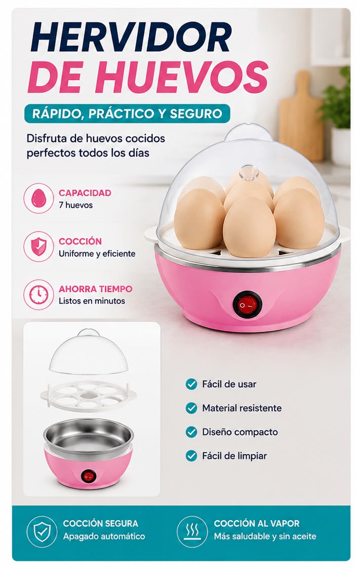 🥚✨ ¡Hervidor de Huevos Eléctrico! Cocción Perfecta en Minutos ⏱️🍳