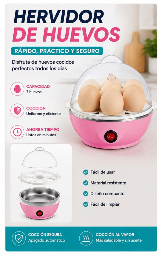 🥚✨ ¡Hervidor de Huevos Eléctrico! Cocción Perfecta en Minutos ⏱️🍳