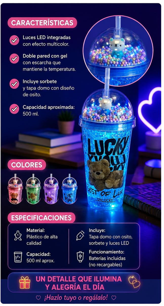 ✨🥤 ¡Vaso Toma Todo con Luces LED! Brilla en Cada Sorbo 🌈💡