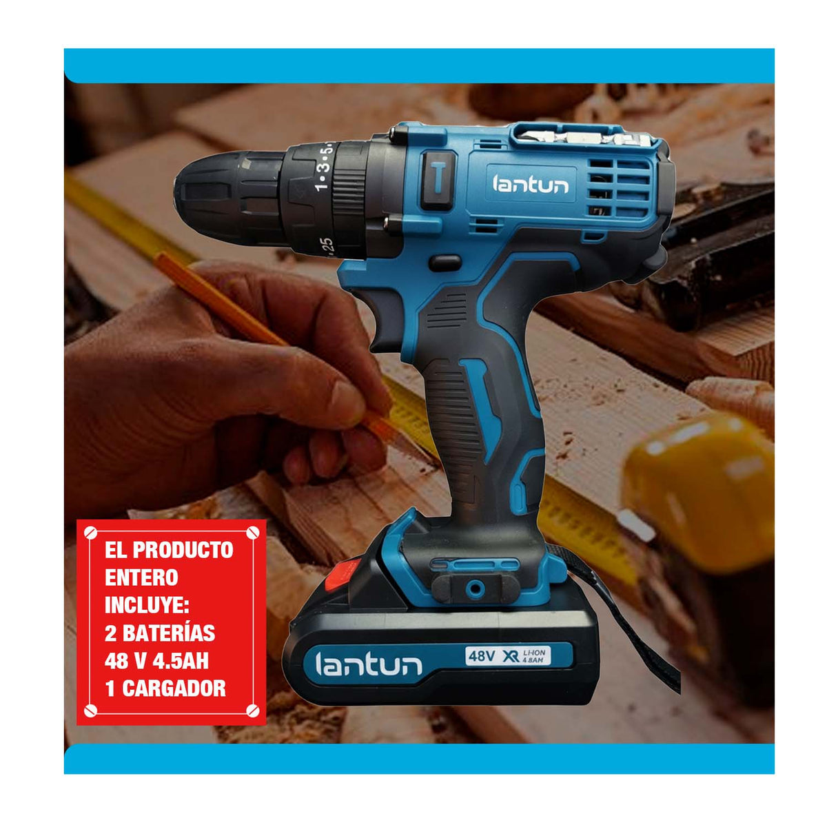 🔨⚡ Taladro LANTUN Profesional 🔥💪 | Potencia y Precisión para Todo Trabajo 🛠️
