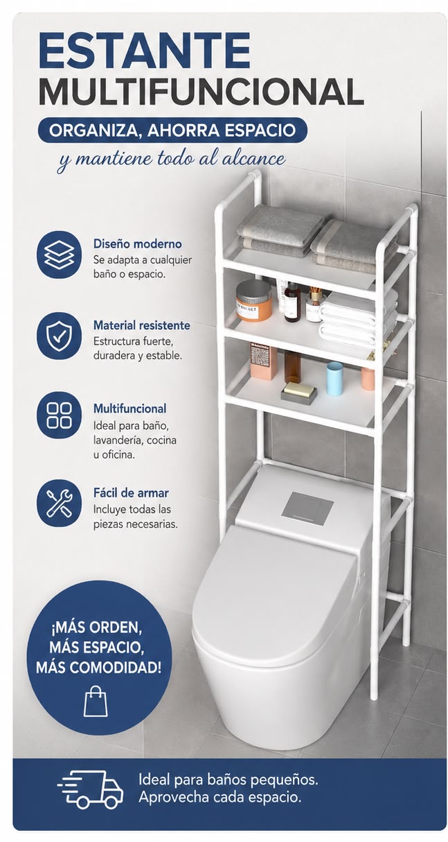 🚿✨ ¡Organiza tu Baño con Estilo! Estante Multifuncional Premium 🛁