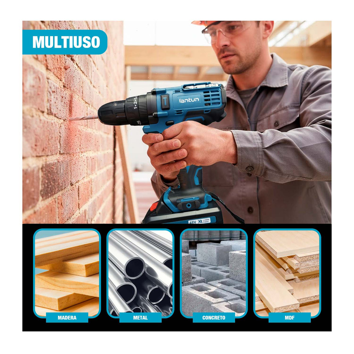 🔨⚡ Taladro LANTUN Profesional 🔥💪 | Potencia y Precisión para Todo Trabajo 🛠️